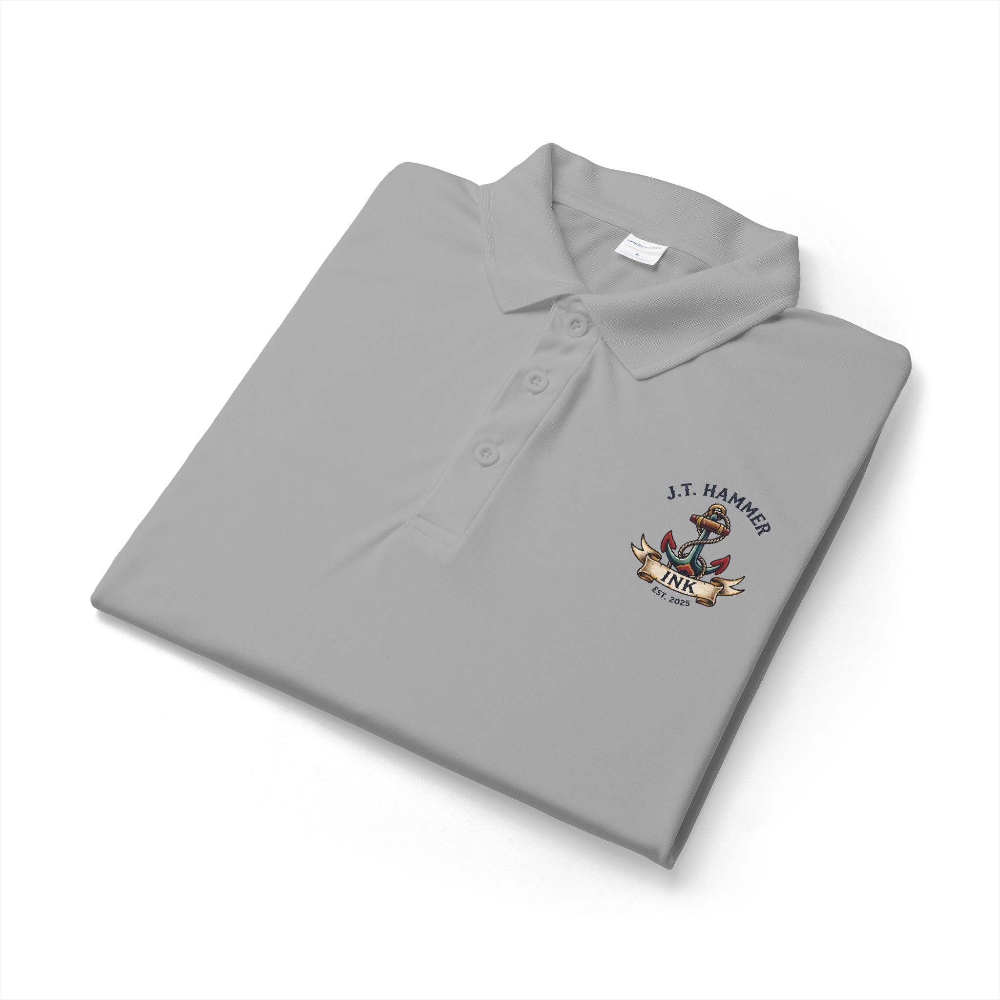 Embroidered Crew Crest Polo